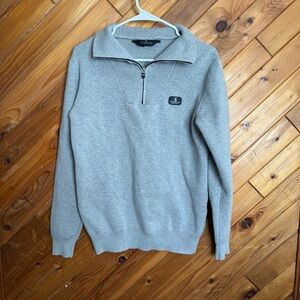 Kingsland Classic Gray Zip-Up Sweater for Women Size Small